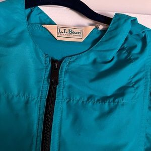 Vintage L.L. Bean Anorak 1990's USA MADE Teal Windbreaker Rain Coat SIZE L
